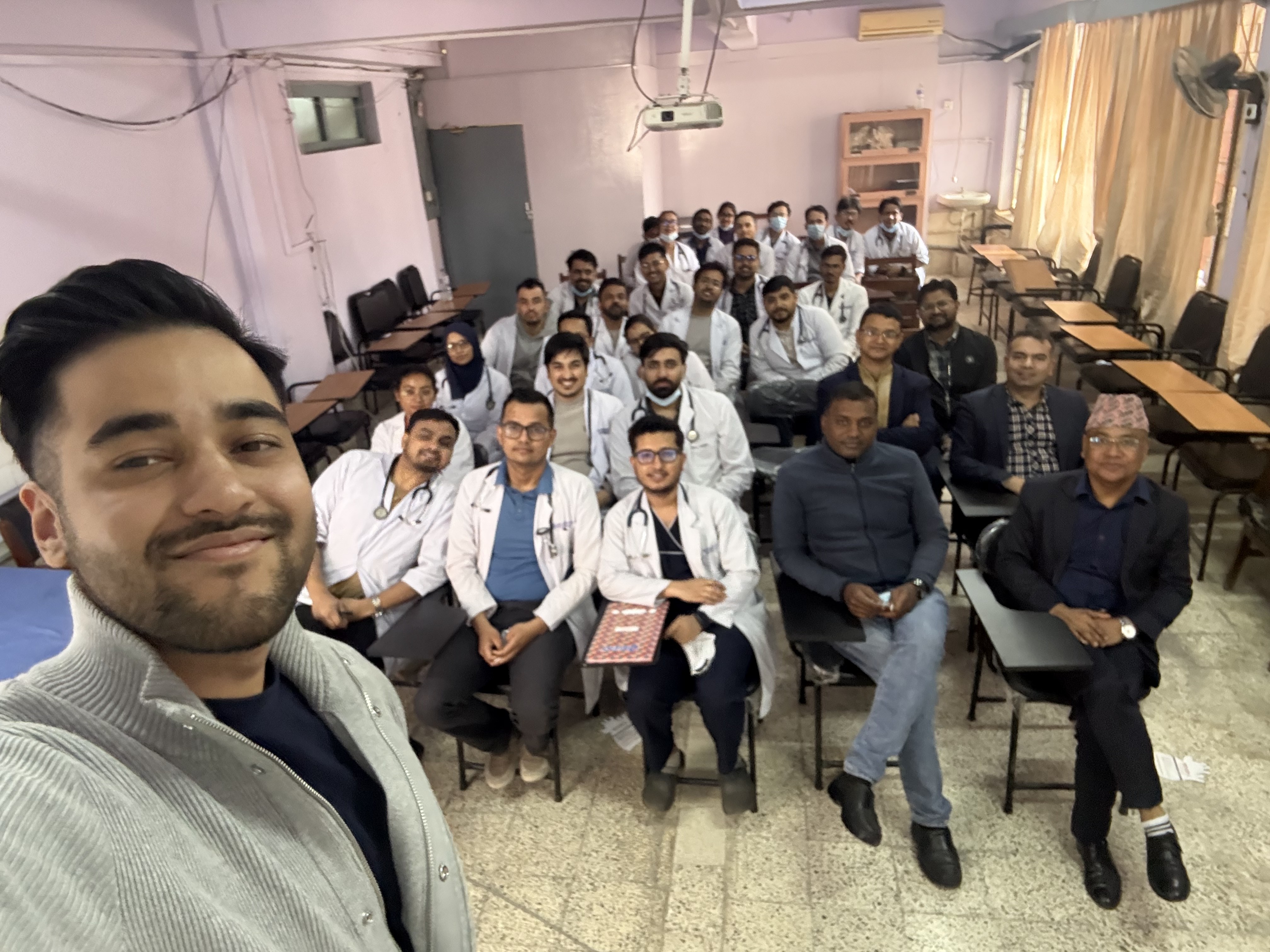Mendalia AI training class at Bir Hospital