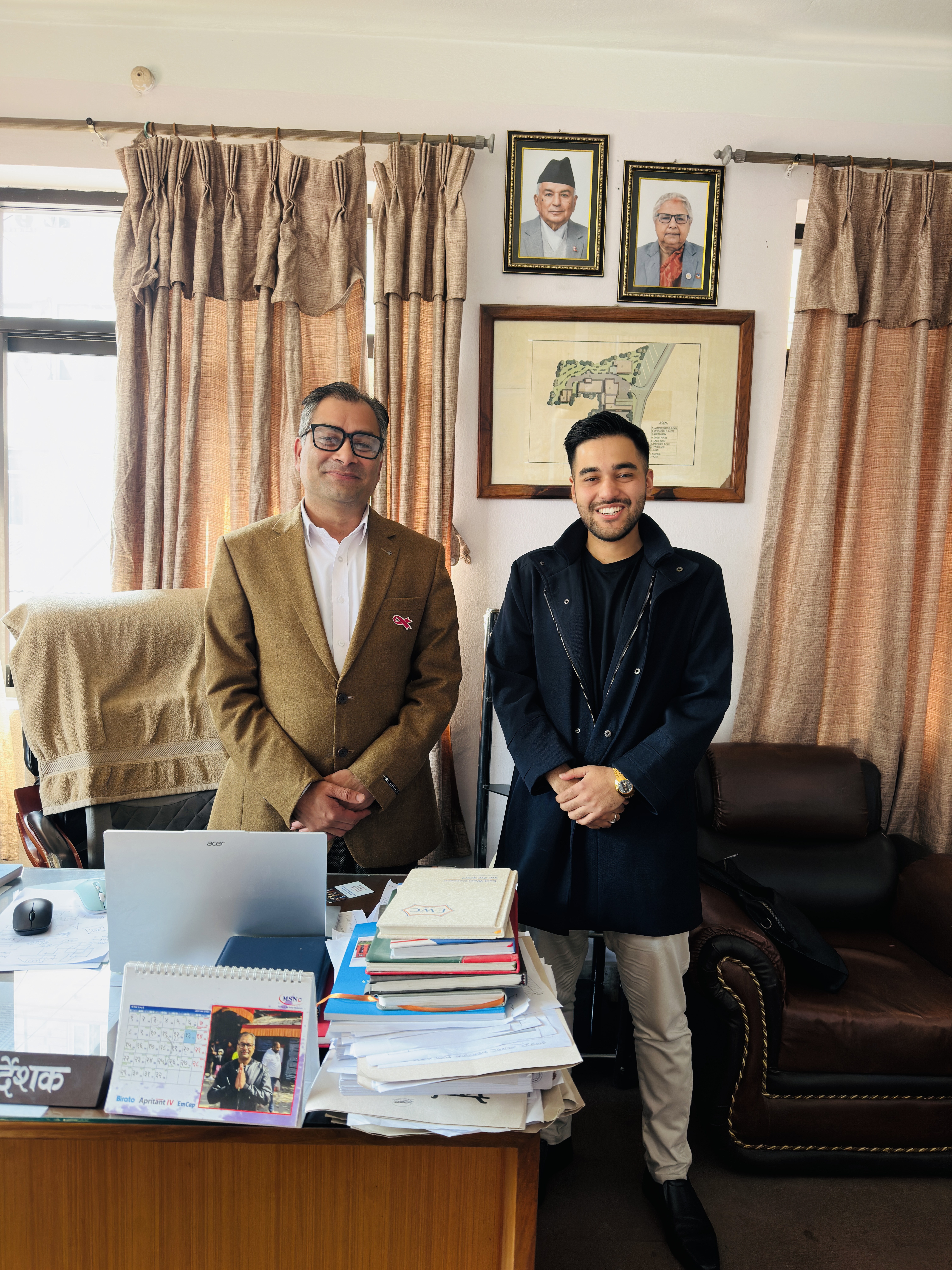 Director of Bhaktapur Cancer Hospital discussing Mendalia AI in Oncology